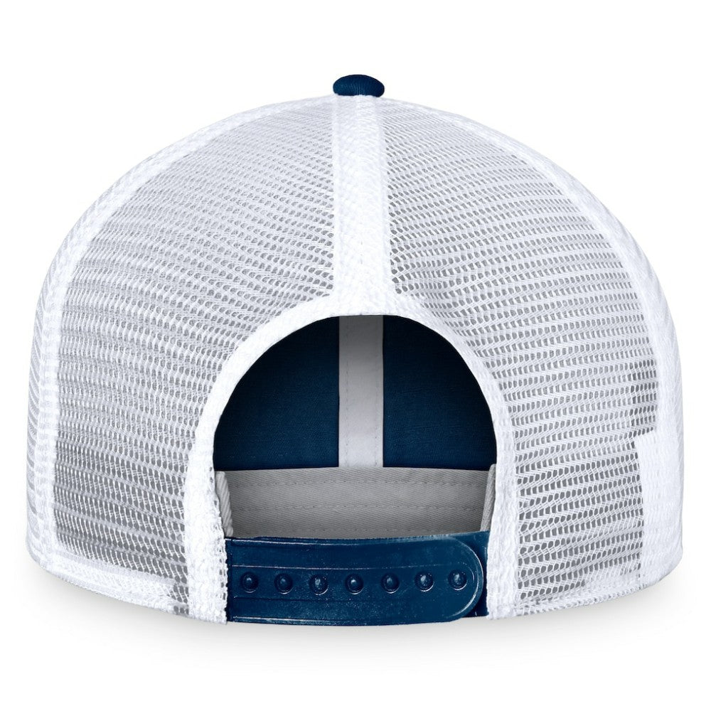 NHL Seattle Kraken Fanatics Free Kick Trucker Adjustable Hat - Deep Sea Blue/White