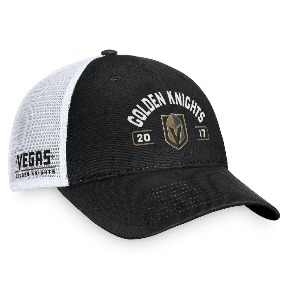 NHL Vegas Golden Knights Fanatics Free Kick Trucker Adjustable Hat - Black/White