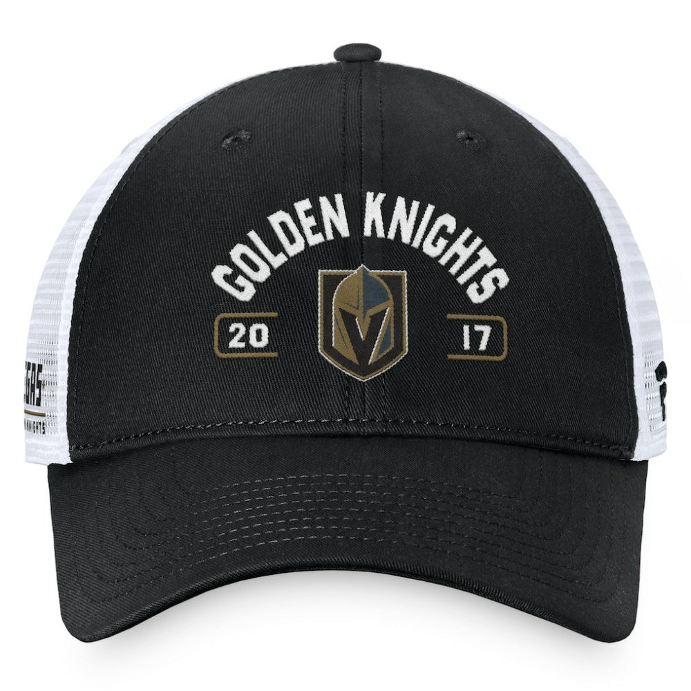 NHL Vegas Golden Knights Fanatics Free Kick Trucker Adjustable Hat - Black/White