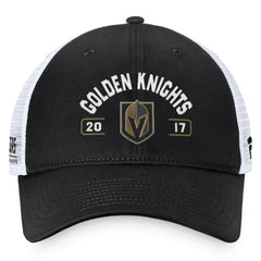 NHL Vegas Golden Knights Fanatics Free Kick Trucker Adjustable Hat - Black/White