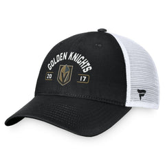 NHL Vegas Golden Knights Fanatics Free Kick Trucker Adjustable Hat - Black/White