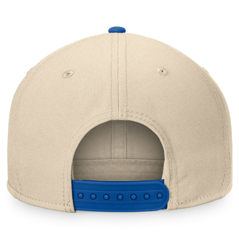 NHL New York Islanders Fanatics Goalaso Snapback Hat - Cream/Royal