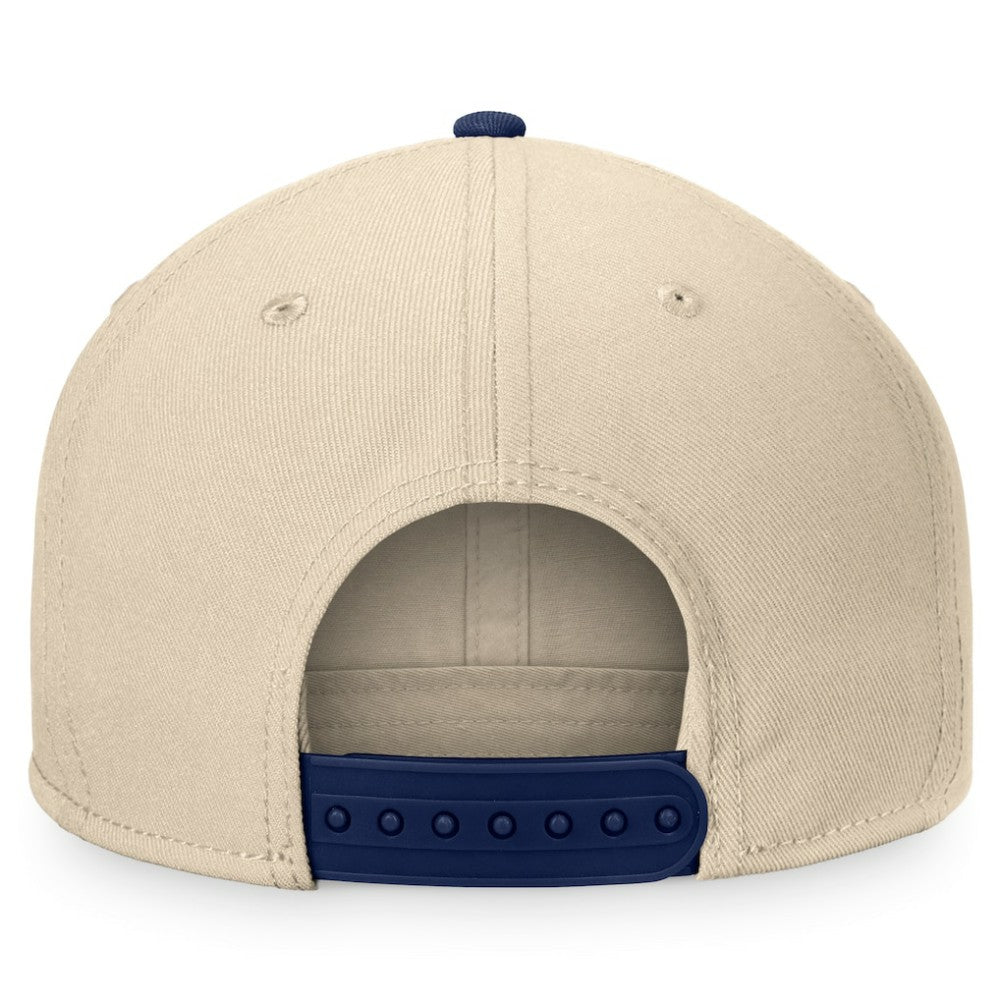 NHL St. Louis Blues Fanatics Goalaso Snapback Hat - Cream/Navy
