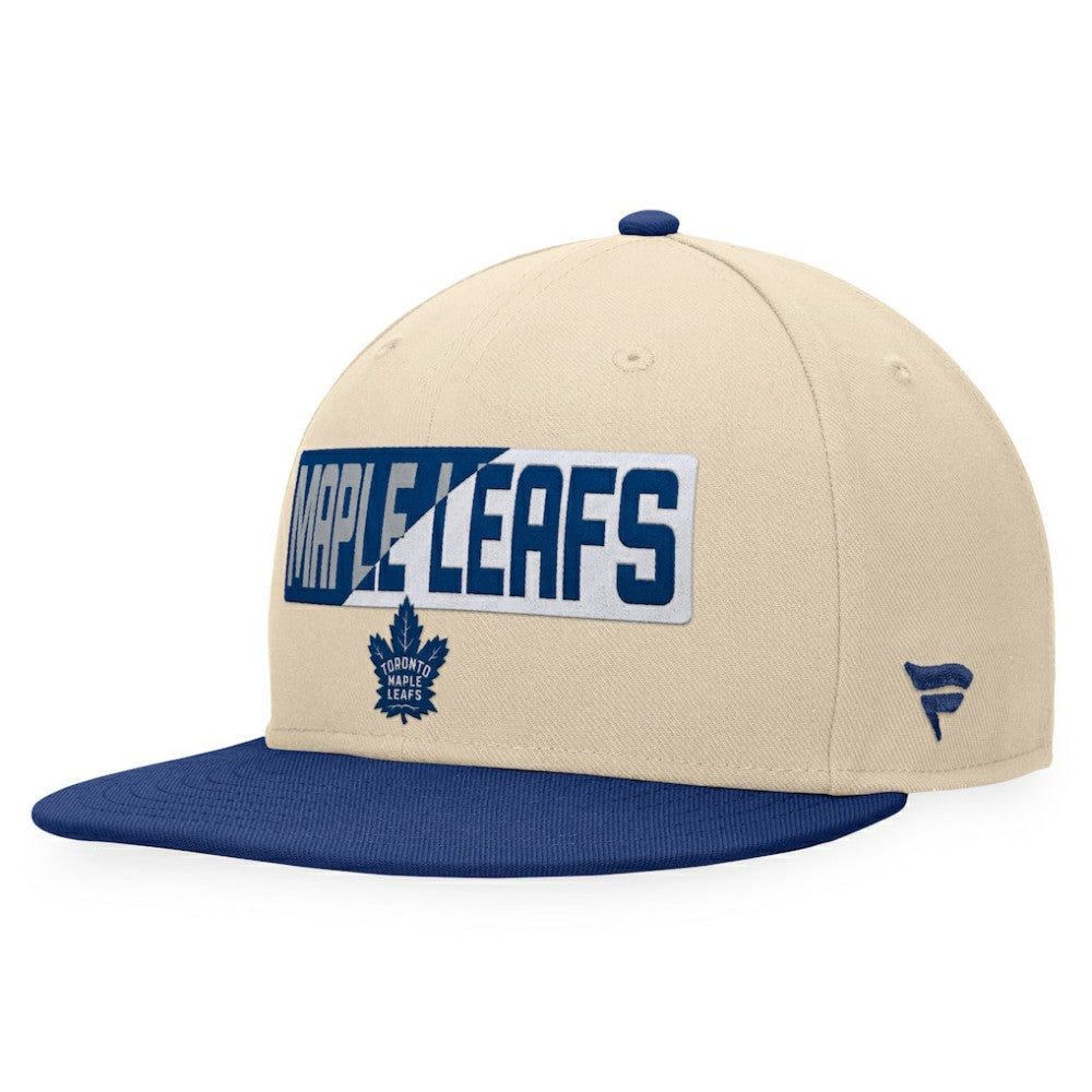 NHL Toronto Maple Leafs Fanatics Goalaso Snapback Hat - Cream/Blue