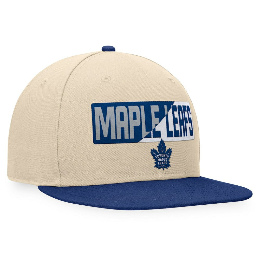 NHL Toronto Maple Leafs Fanatics Goalaso Snapback Hat - Cream/Blue