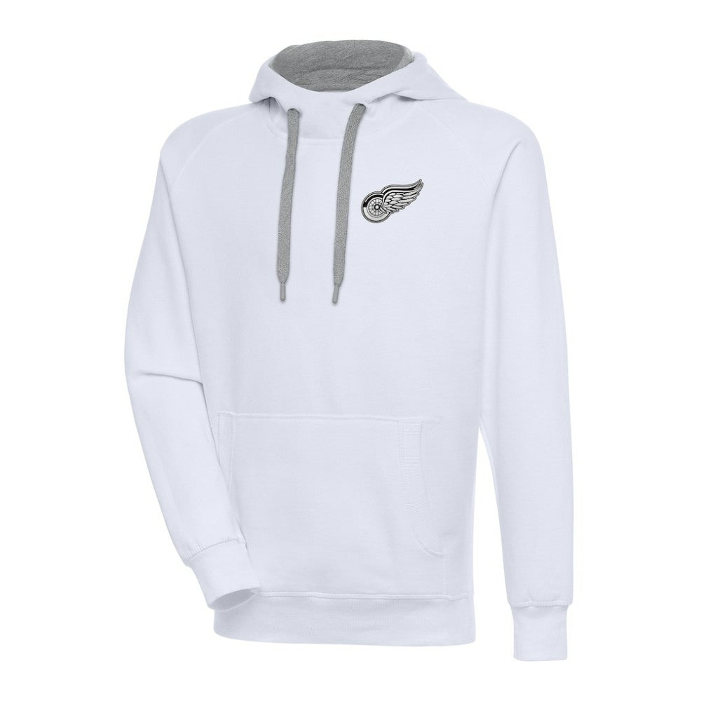 NHL Detroit Red Wings Antigua Metallic Logo Victory Pullover Hoodie - White