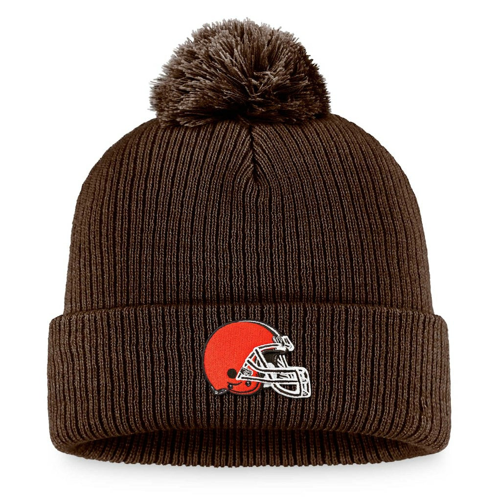 Cleveland Browns Women's Cuffed Knit Hat with Pom Brown
