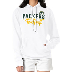 Green Bay Packers G-III 4Her by Carl Banks Women's Graphic Fleece Pullover Hoodie White