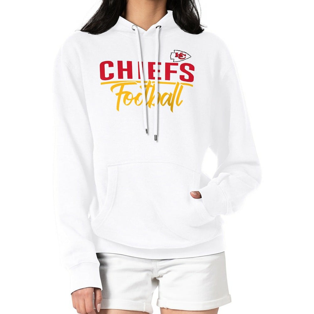 Kansas City Chiefs G-III 4Her by Carl Banks Women's Graphic Fleece Pullover Hoodie White
