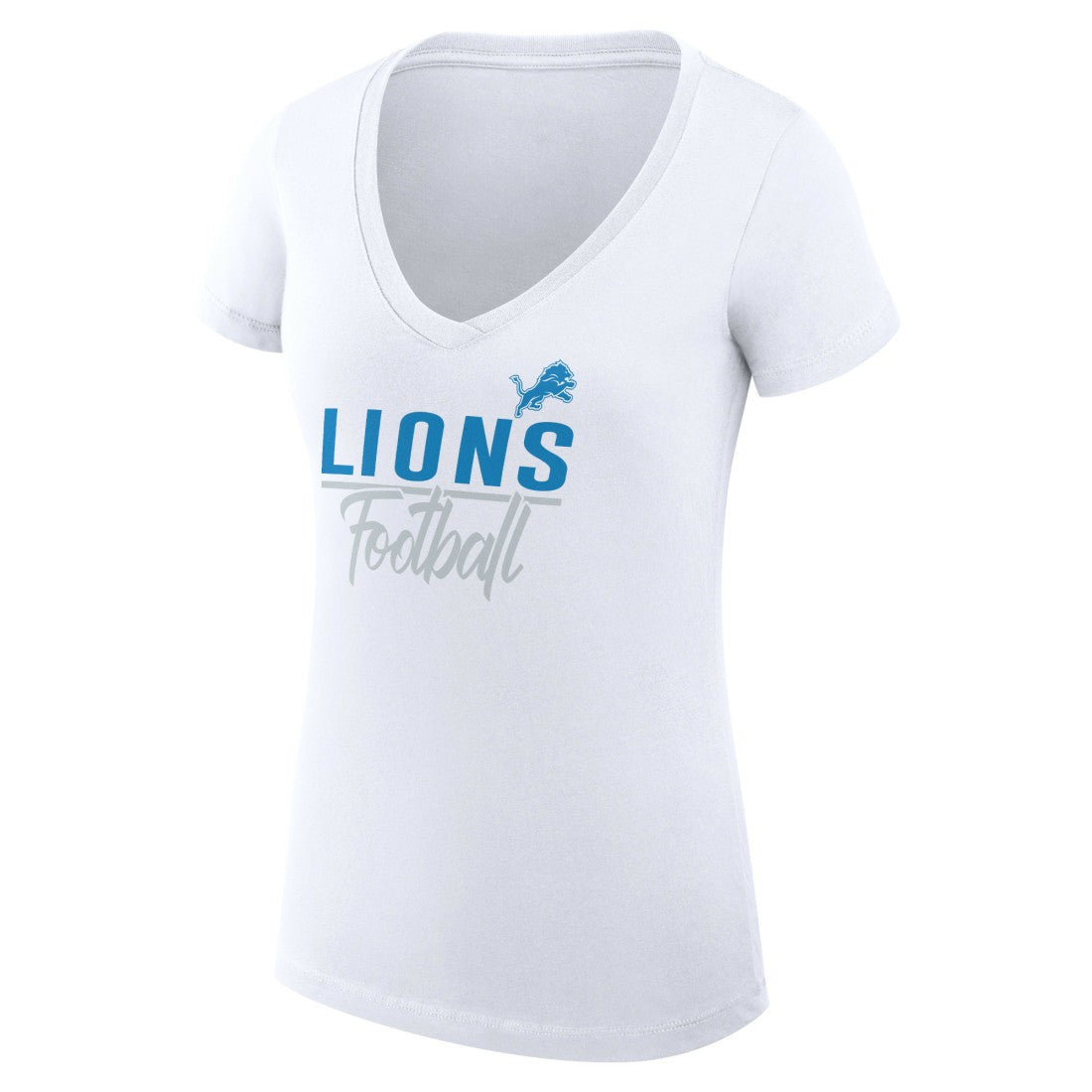 Detroit Lions G-III 4Her by Carl Banks Women's V-Neck Fitted T-Shirt White