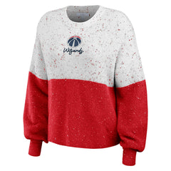 Washington Wizards WEAR by Erin Andrews Women's Color-Block Pullover Sweater White/Red
