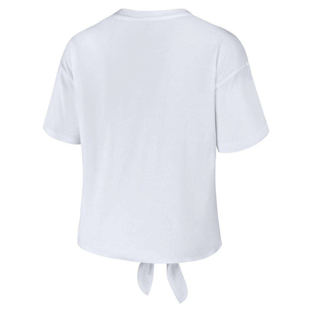 Milwaukee Bucks WEAR by Erin Andrews Women's Tie-Front T-Shirt White