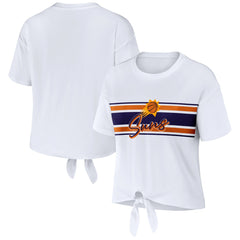 Phoenix Suns WEAR by Erin Andrews Women's Tie-Front T-Shirt White