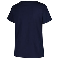 Cleveland Guardians Profile Women's Plus Size Arch Logo T-Shirt - Navy T-shirts