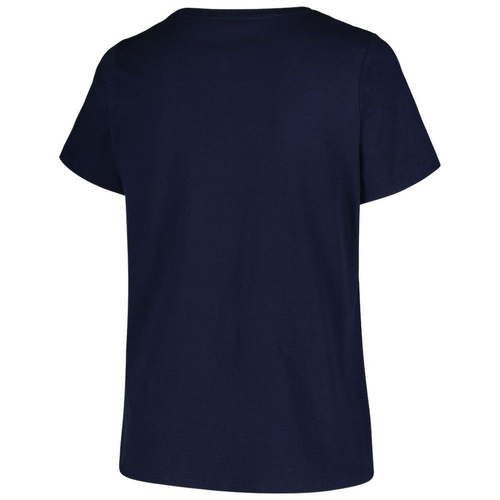 Tampa Bay Rays Profile Women's Plus Size Arch Logo T-Shirt - Navy T-shirts