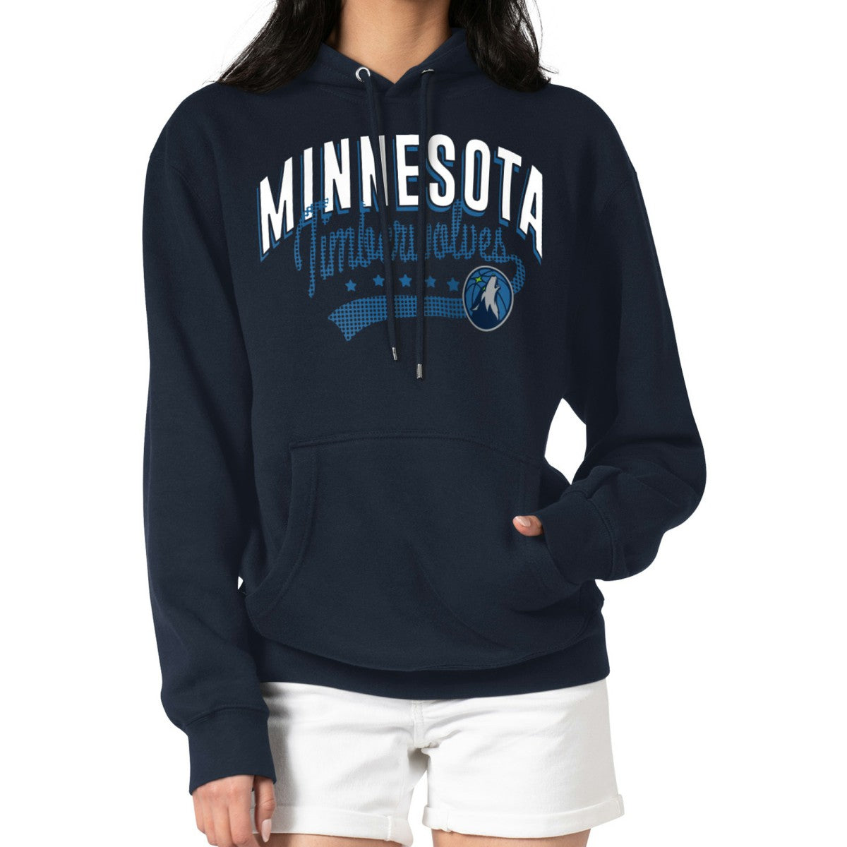 Minnesota Timberwolves G-III 4Her by Carl Banks Women's Filigree Logo Pullover Hoodie - Navy