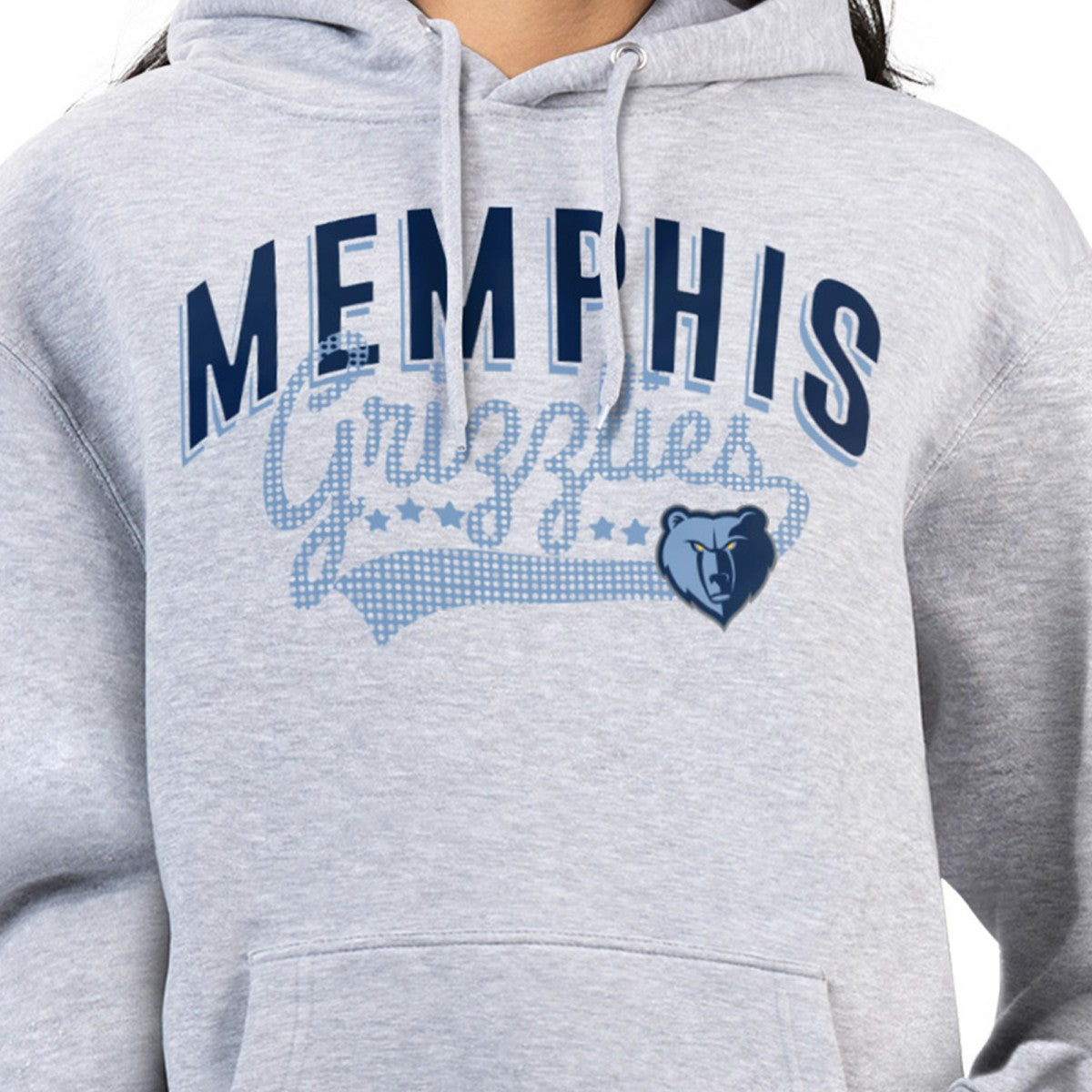 Memphis Grizzlies G-III 4Her by Carl Banks Women's Filigree Logo Pullover Hoodie - Heather Gray