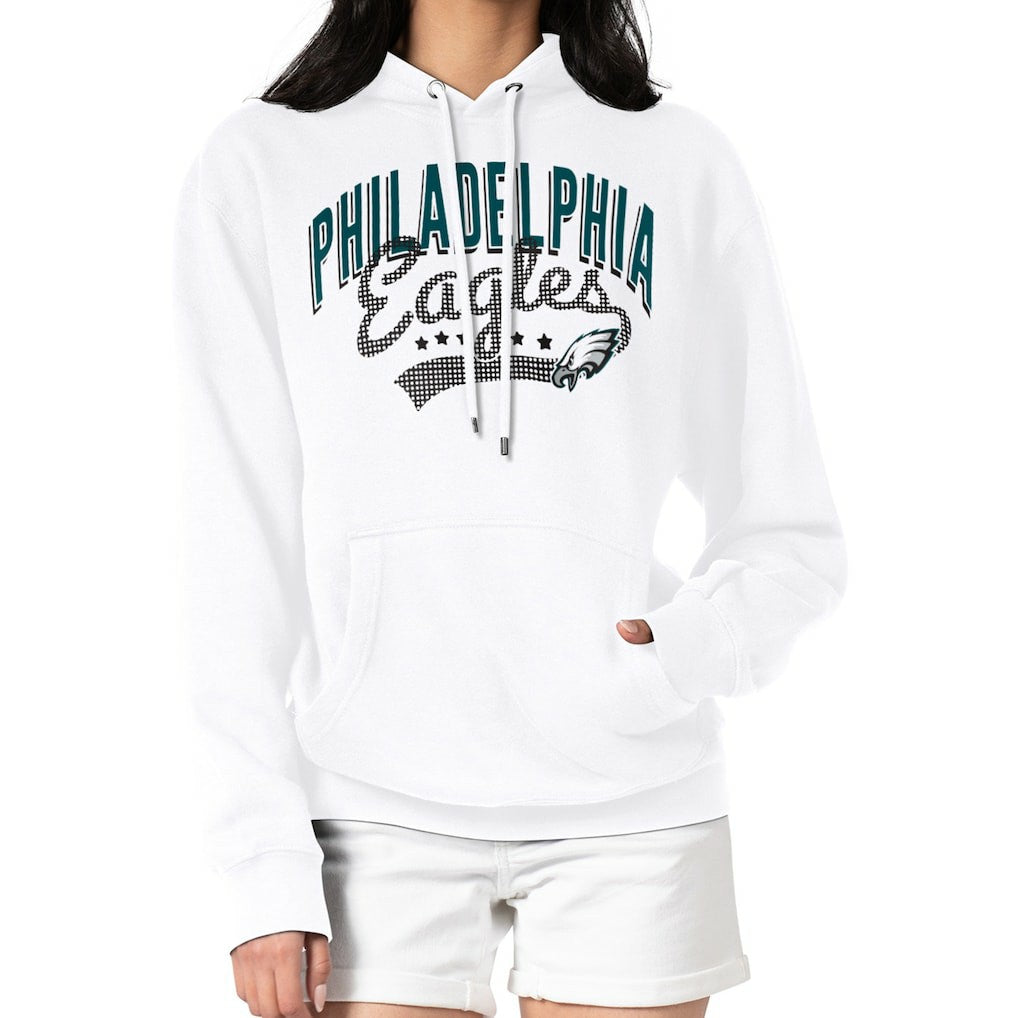 Philadelphia Eagles G-III 4Her by Carl Banks Women's Filigree Logo Pullover Hoodie – White