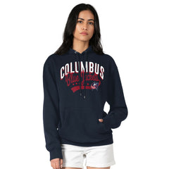 NHL Columbus Blue Jackets G-III 4Her by Carl Banks Women's Filigree Logo Pullover Hoodie – Navy