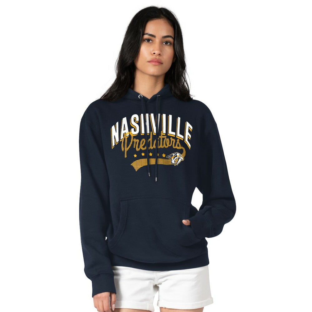 NHL Nashville Predators G-III 4Her by Carl Banks Women's Filigree Logo Pullover Hoodie – Navy