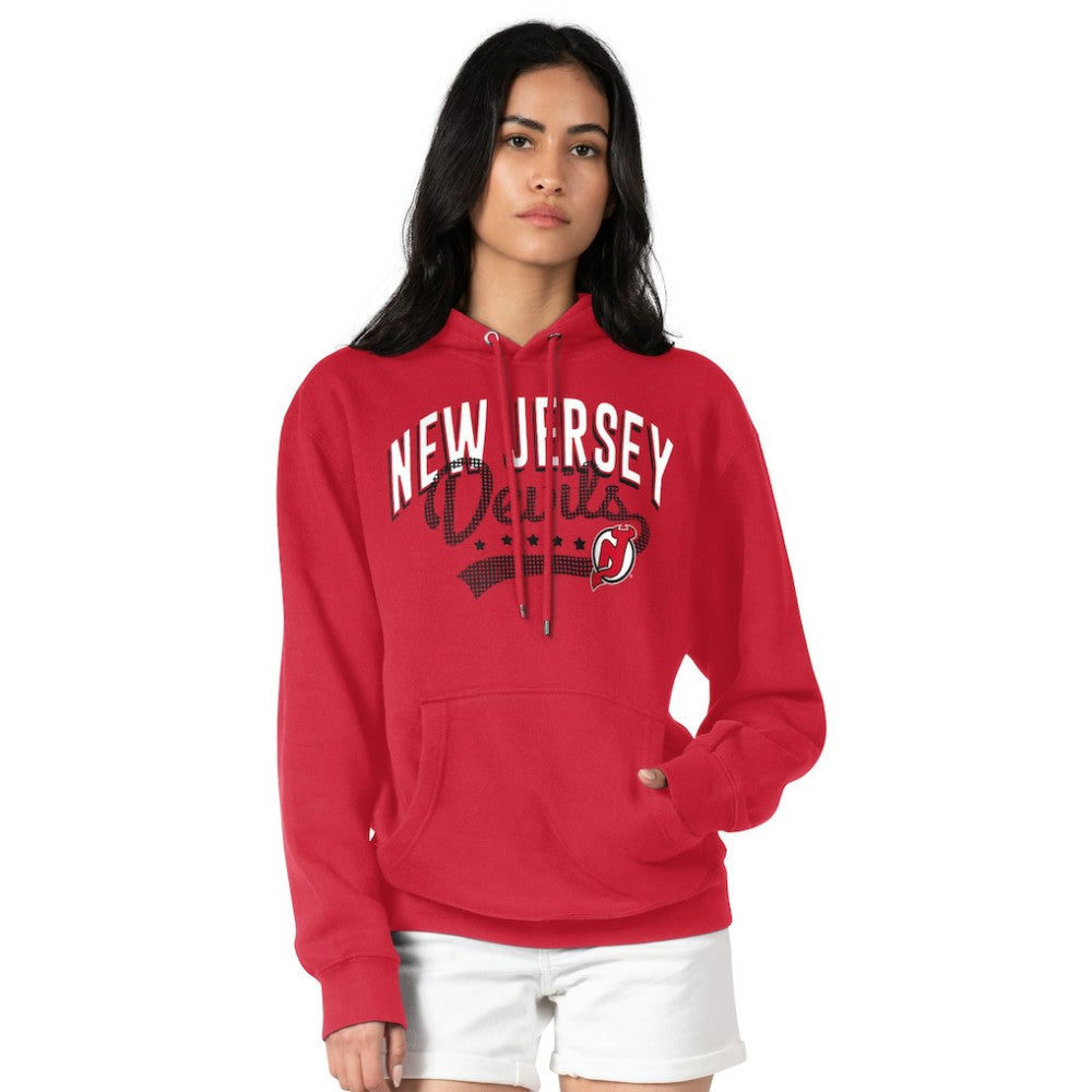 NHL New Jersey Devils G-III 4Her by Carl Banks Women's Filigree Logo Pullover Hoodie – Red