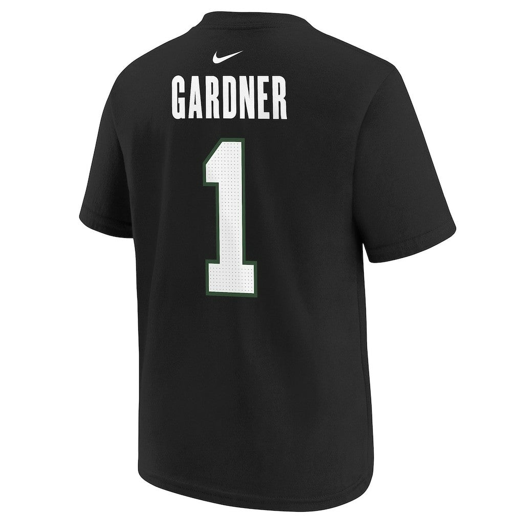 Ahmad Sauce Gardner New York Jets Youth Player Name & Number T-Shirt Black