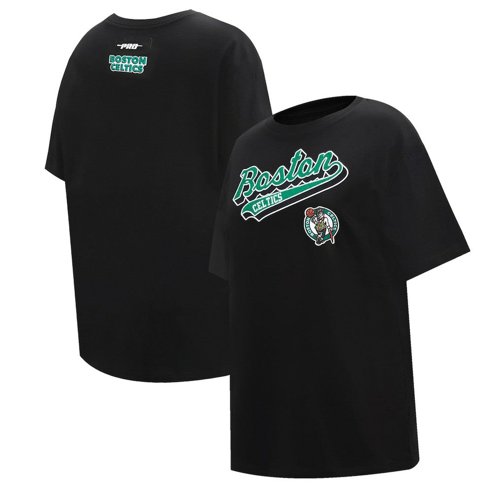 Boston Celtics Pro Standard Women's Script Boyfriend T-Shirt Black
