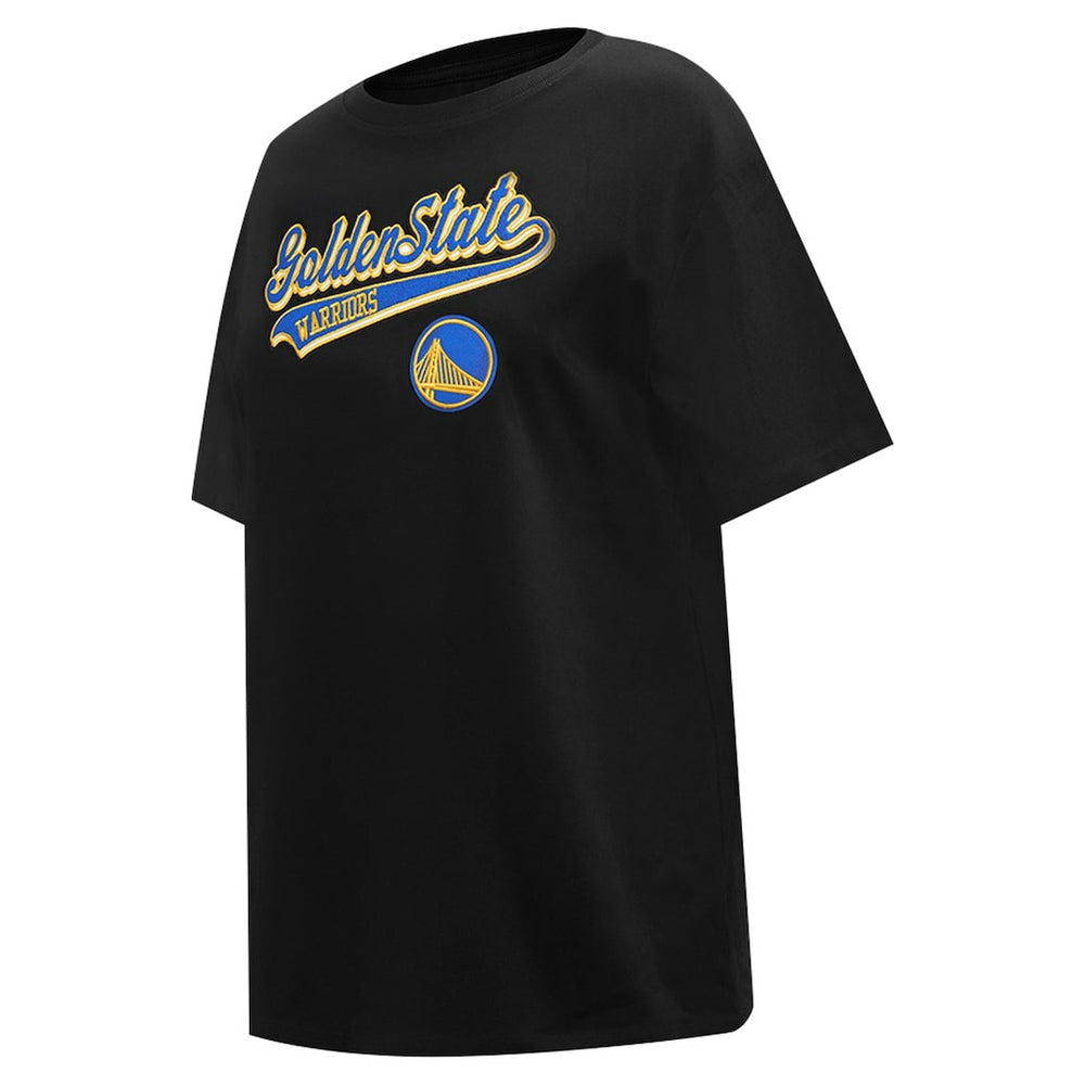 Golden State Warriors Pro Standard Women's Script Boyfriend T-Shirt Black