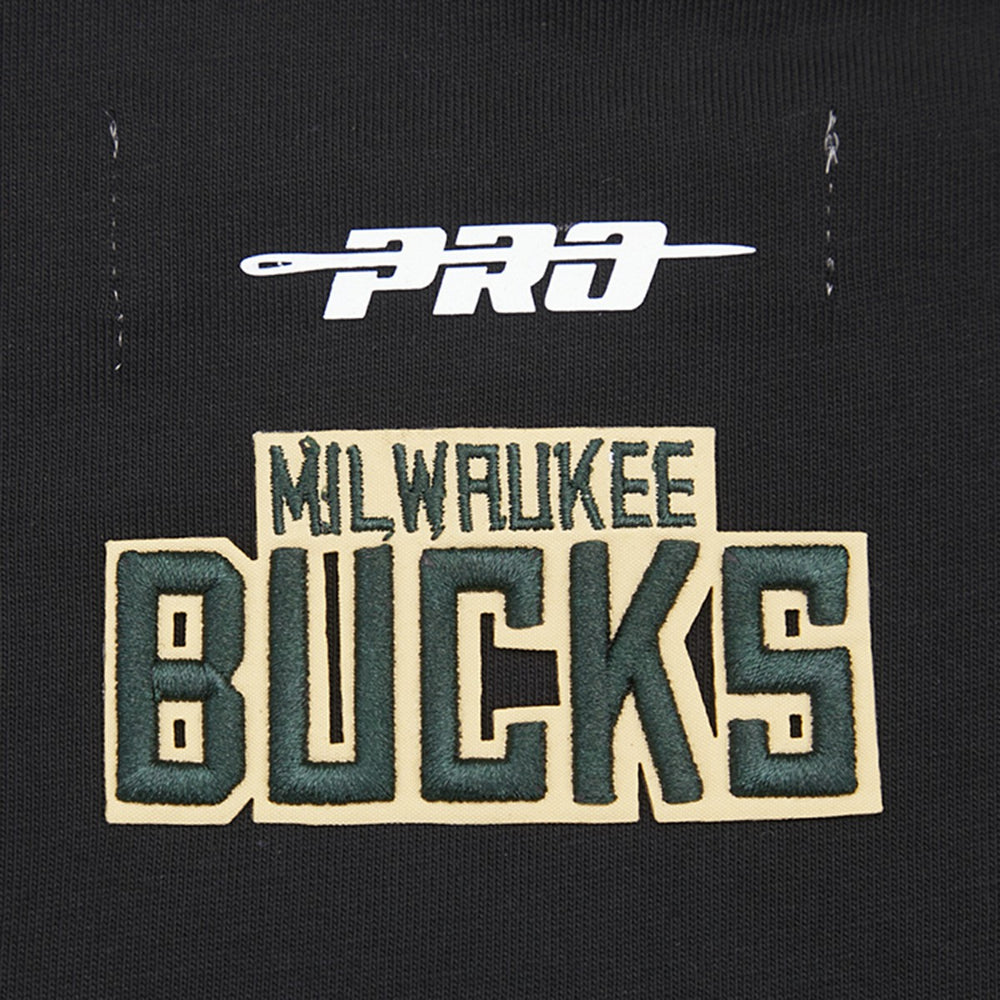 Milwaukee Bucks Pro Standard Women's Script Boyfriend T-Shirt Black