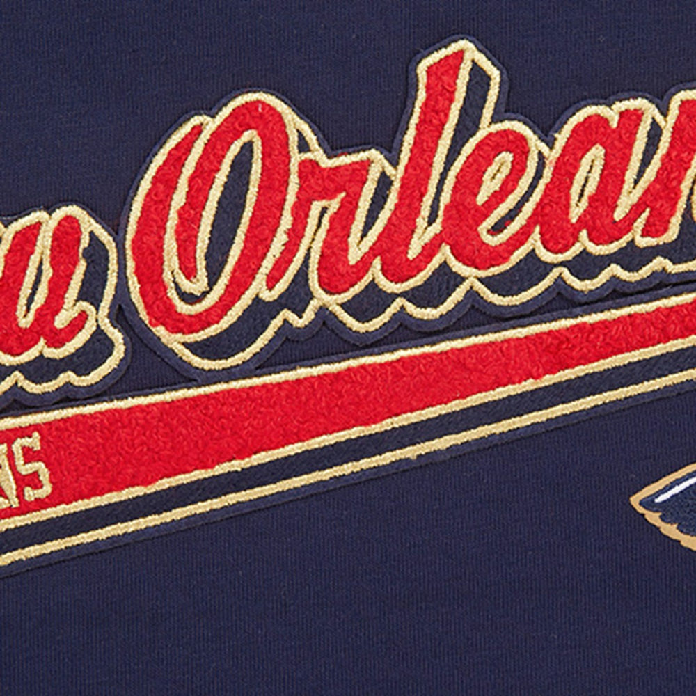 New Orleans Pelicans Pro Standard Women's Script Boyfriend T-Shirt Navy