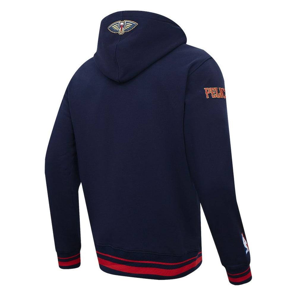 New Orleans Pelicans Pro Standard Script Tail Pullover Hoodie Navy