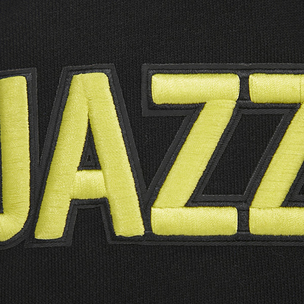 Utah Jazz Pro Standard Script Tail Pullover Hoodie Black