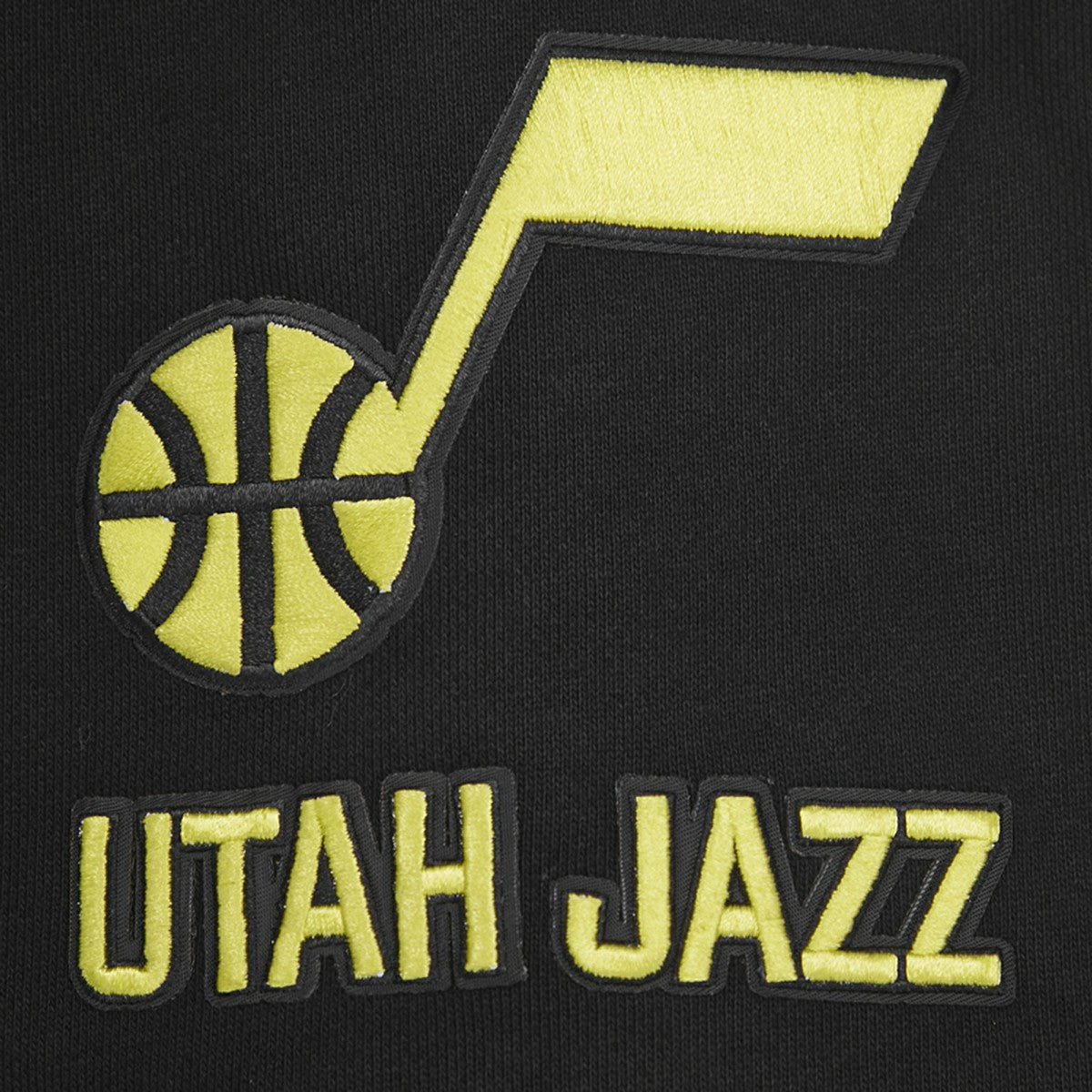 Utah Jazz Pro Standard Script Tail Pullover Hoodie Black