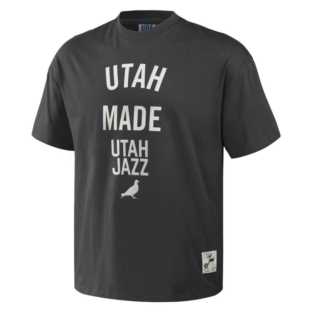 Utah Jazz NBA x Staple Heavyweight Oversized T-Shirt Anthracite
