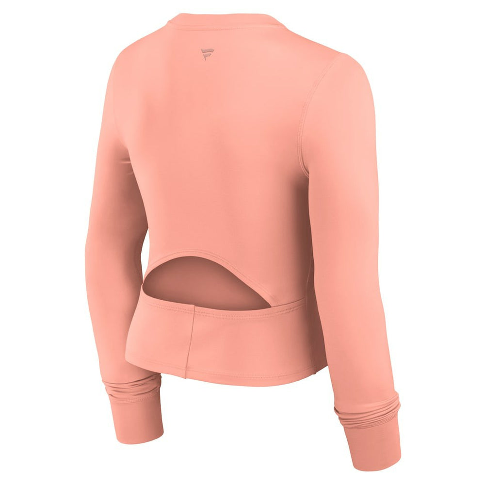 San Francisco 49ers Women's Studio Fitted Long Sleeve Gym Top Coral