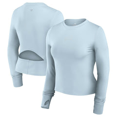 Buffalo Bills Women's Studio Fitted Long Sleeve Gym Top Light Blue