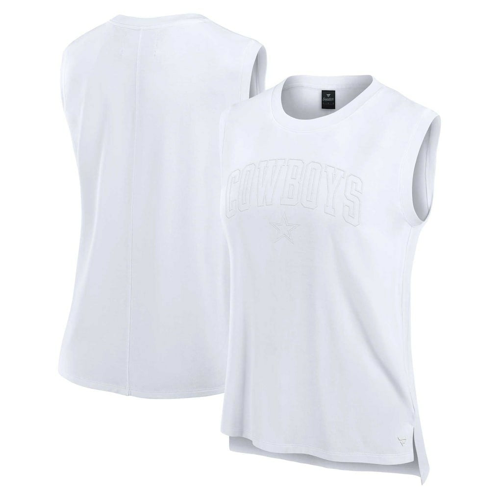 Dallas Cowboys Women's Studio Gym Tank Top White