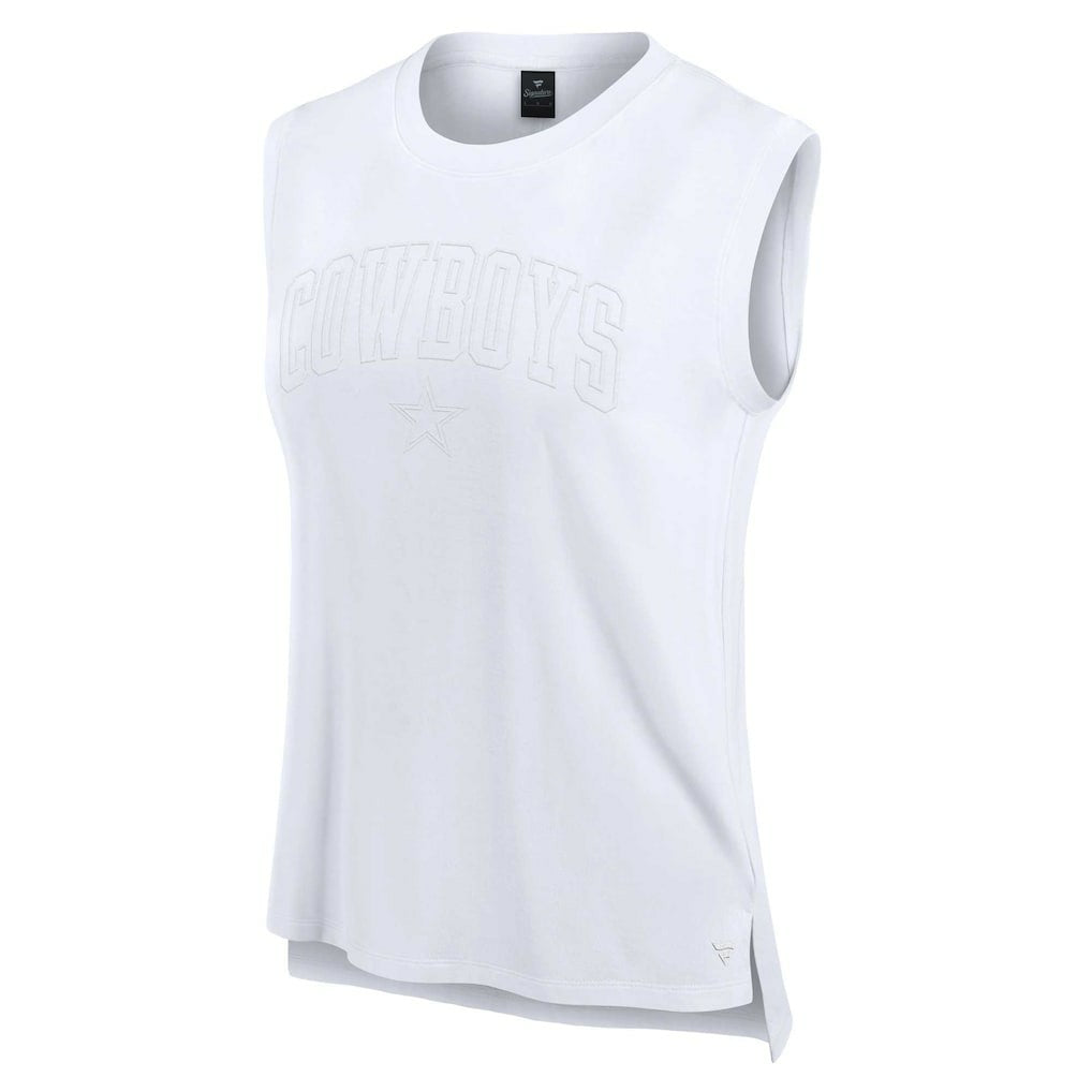 Dallas Cowboys Women's Studio Gym Tank Top White