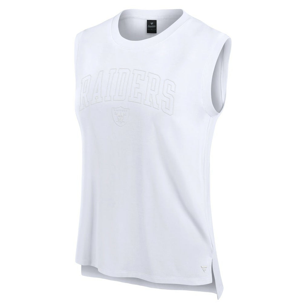 Las Vegas Raiders Women's Studio Gym Tank Top White