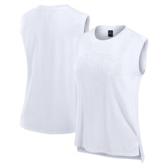 New Orleans Saints Women's Studio Gym Tank Top White