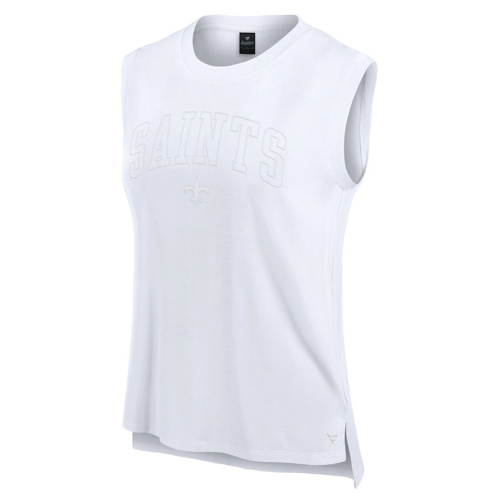 New Orleans Saints Women's Studio Gym Tank Top White