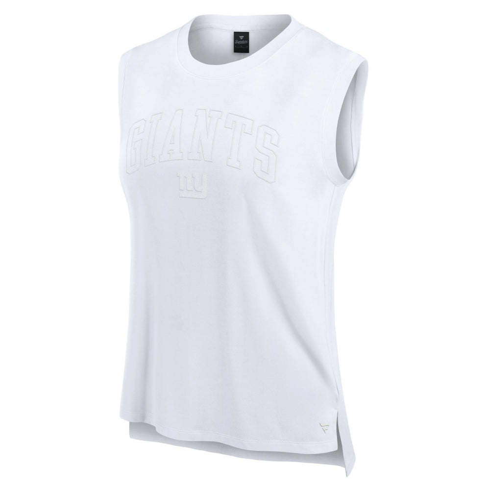 New York Giants Women's Studio Gym Tank Top White