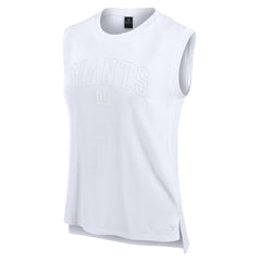 New York Giants Women's Studio Gym Tank Top White