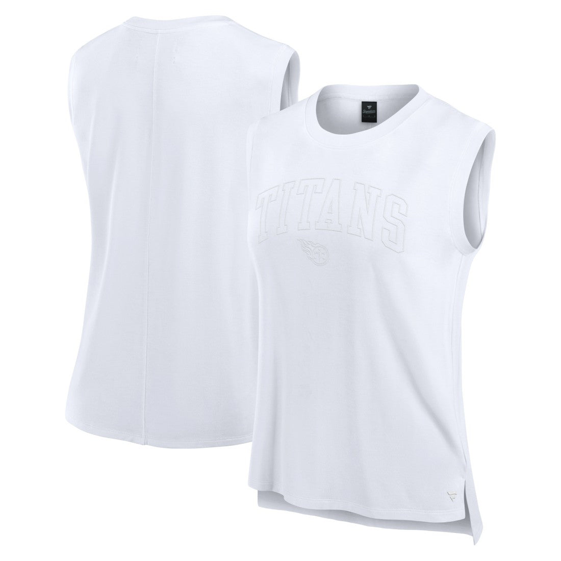 Tennessee Titans Women's Studio Gym Tank Top White