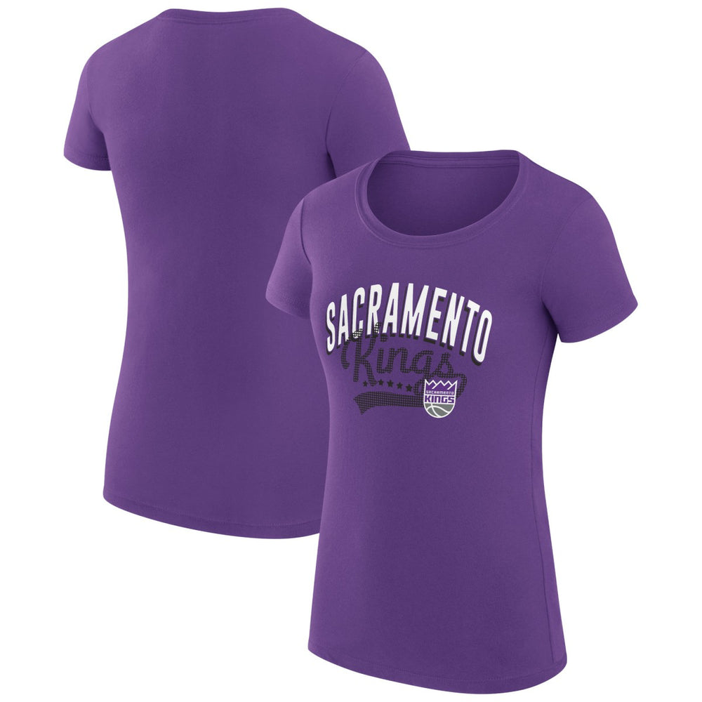 Sacramento Kings G-III 4Her by Carl Banks Women's Super-Slim Fit Lightweight Filigree Logo T-Shirt - Purple