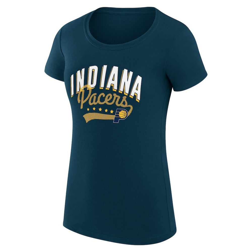 Indiana Pacers G-III 4Her by Carl Banks Women's Super-Slim Fit Lightweight Filigree Logo T-Shirt - Navy