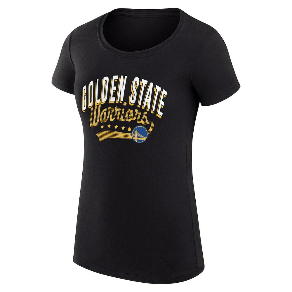 Golden State Warriors G-III 4Her by Carl Banks Women's Super-Slim Fit Lightweight Filigree Logo T-Shirt - Black