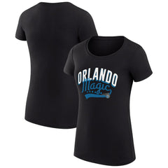 Orlando Magic G-III 4Her by Carl Banks Women's Super-Slim Fit Lightweight Filigree Logo T-Shirt - Black