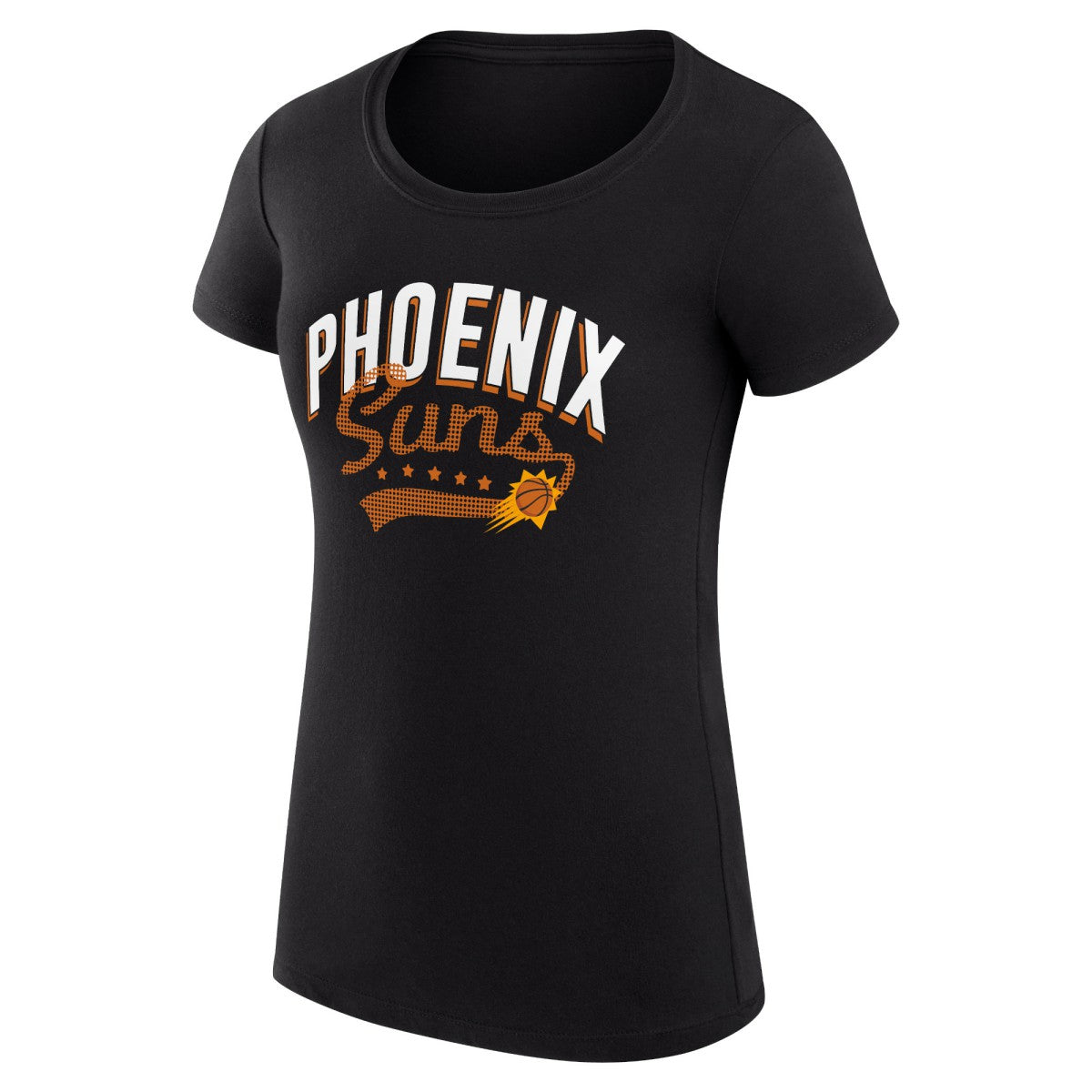 Phoenix Suns G-III 4Her by Carl Banks Women's Super-Slim Fit Lightweight Filigree Logo T-Shirt - Black