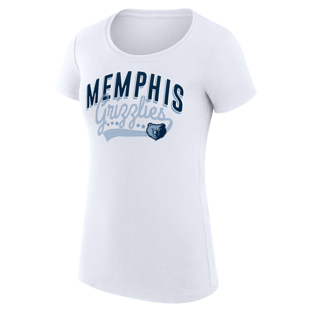 Memphis Grizzlies G-III 4Her by Carl Banks Women's Super-Slim Fit Lightweight Filigree Logo T-Shirt - White